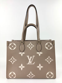 M45494 OnTheGo MM Bicolor Monogram Empreinte Leather Tourterelle / Crème - Glampot