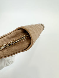 323397 GG Guccissima / Micro Guccissima Beige Leather Zip Around Long Wallet
