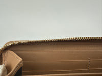 323397 GG Guccissima / Micro Guccissima Beige Leather Zip Around Long Wallet