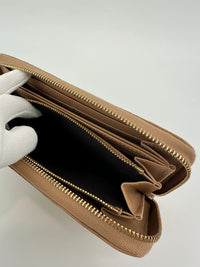 323397 GG Guccissima / Micro Guccissima Beige Leather Zip Around Long Wallet