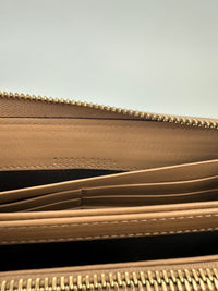 323397 GG Guccissima / Micro Guccissima Beige Leather Zip Around Long Wallet