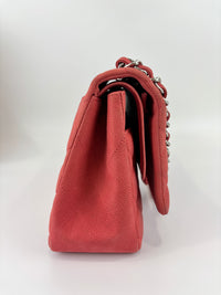 Coral Pink Caviar Jumbo Classic Double Flap Bag SHW