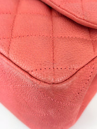 Coral Pink Caviar Jumbo Classic Double Flap Bag SHW
