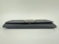 1MT440 Lock Black Saffiano Leather Wallet on Chain