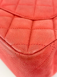 Coral Pink Caviar Jumbo Classic Double Flap Bag SHW