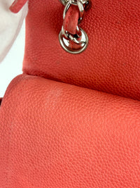 Coral Pink Caviar Jumbo Classic Double Flap Bag SHW