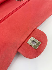 Coral Pink Caviar Jumbo Classic Double Flap Bag SHW