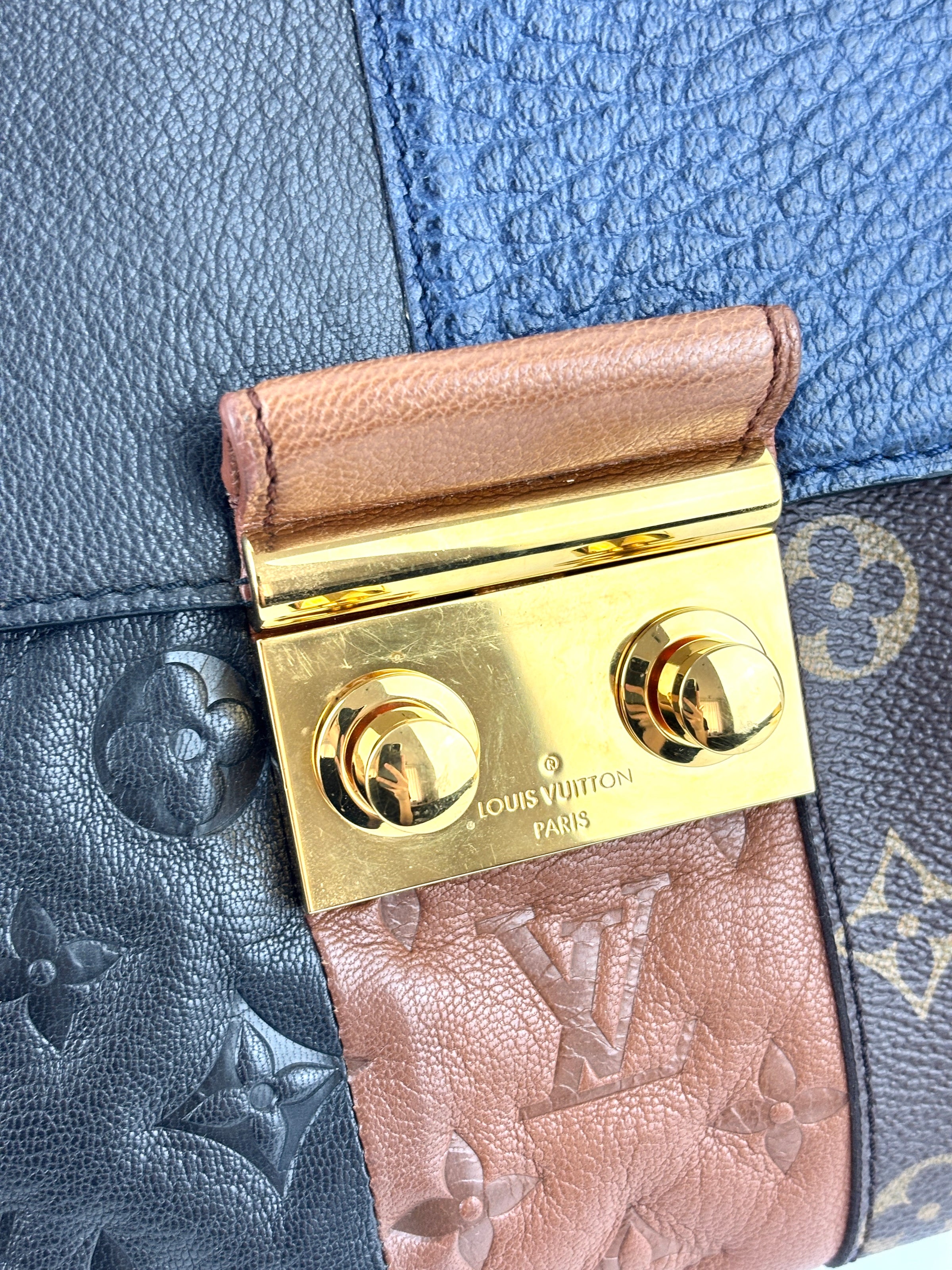 Limited Edition Marine Monogram Blocks Pochette Plate Clutch Bag - Glampot