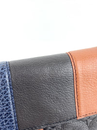 Limited Edition Marine Monogram Blocks Pochette Plate Clutch Bag - Glampot