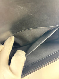 A67086 Small Boy in Rome Pleated Chevron Calfskin Black and Gold GHW - Glampot