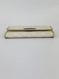 White GG Coated Canvas Wallet