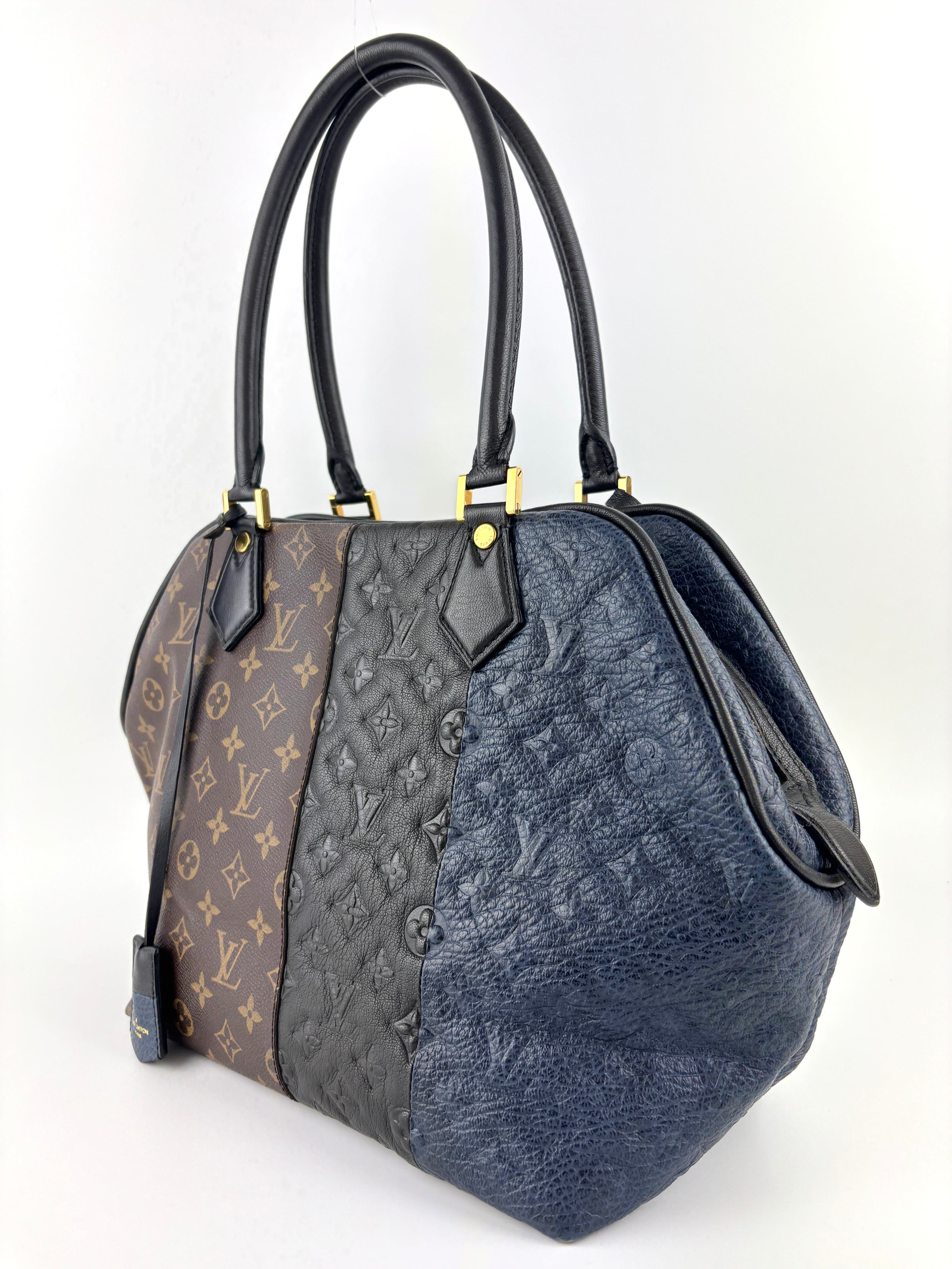 Limited Edition Marine Monogram Blocks Zipped Tote Bag - Glampot