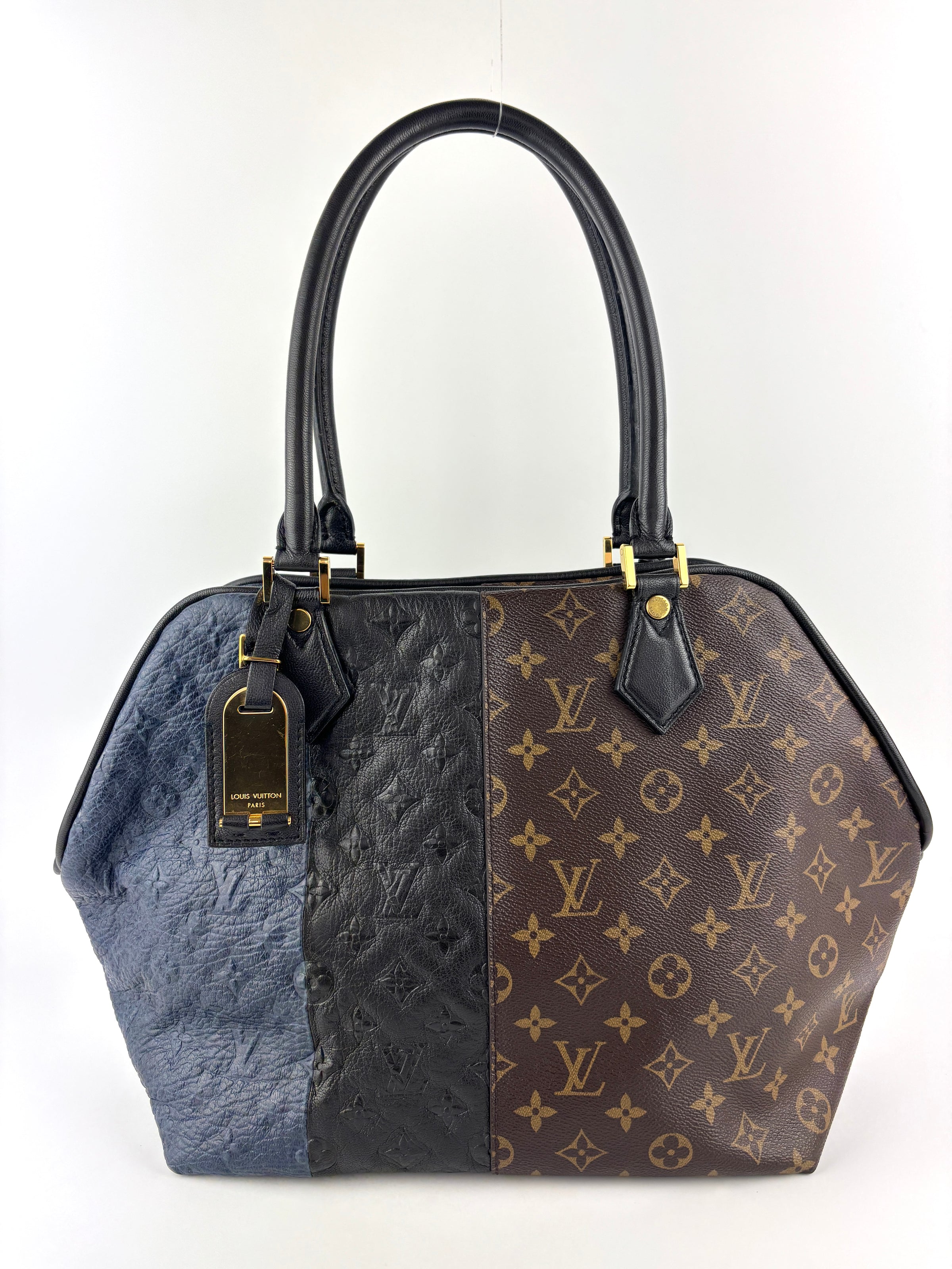 Limited Edition Marine Monogram Blocks Zipped Tote Bag - Glampot