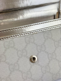 White GG Coated Canvas Wallet