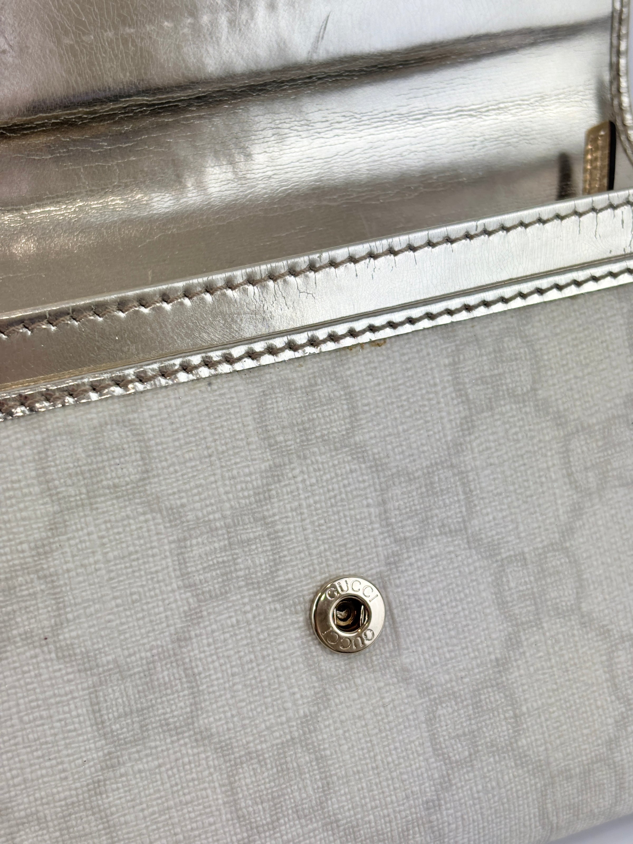 White GG Coated Canvas Wallet