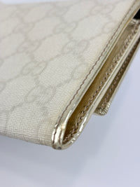 White GG Coated Canvas Wallet