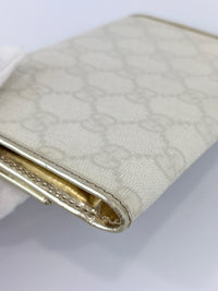 White GG Coated Canvas Wallet