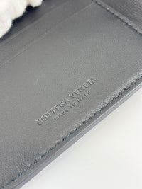 Black Maxi Intrecciato Leather Bifold Wallet