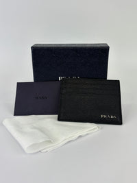 2MC223 Saffiano Leather Nero/Mercuri Card Holder