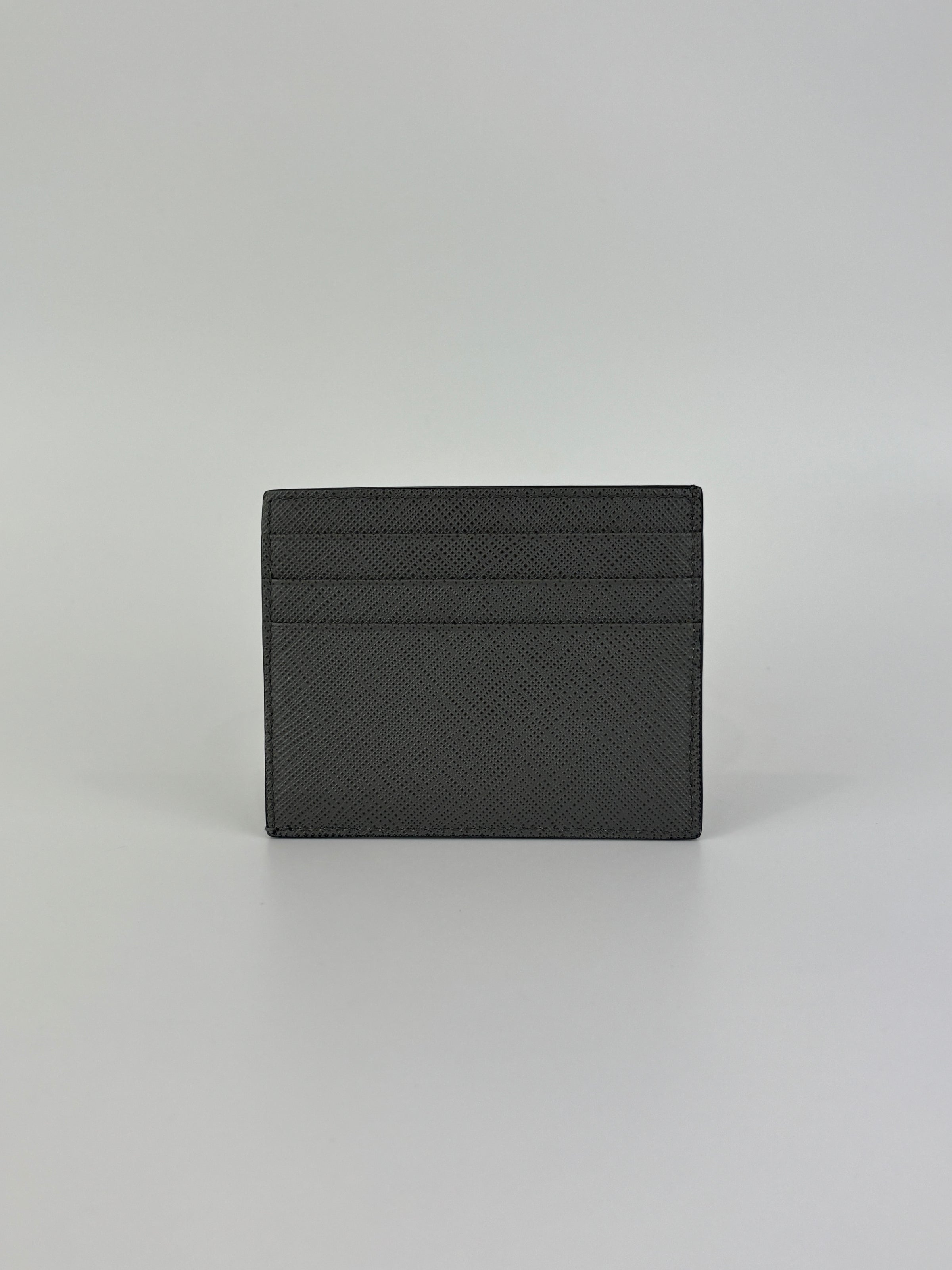 2MC223 Saffiano Leather Nero/Mercuri Card Holder