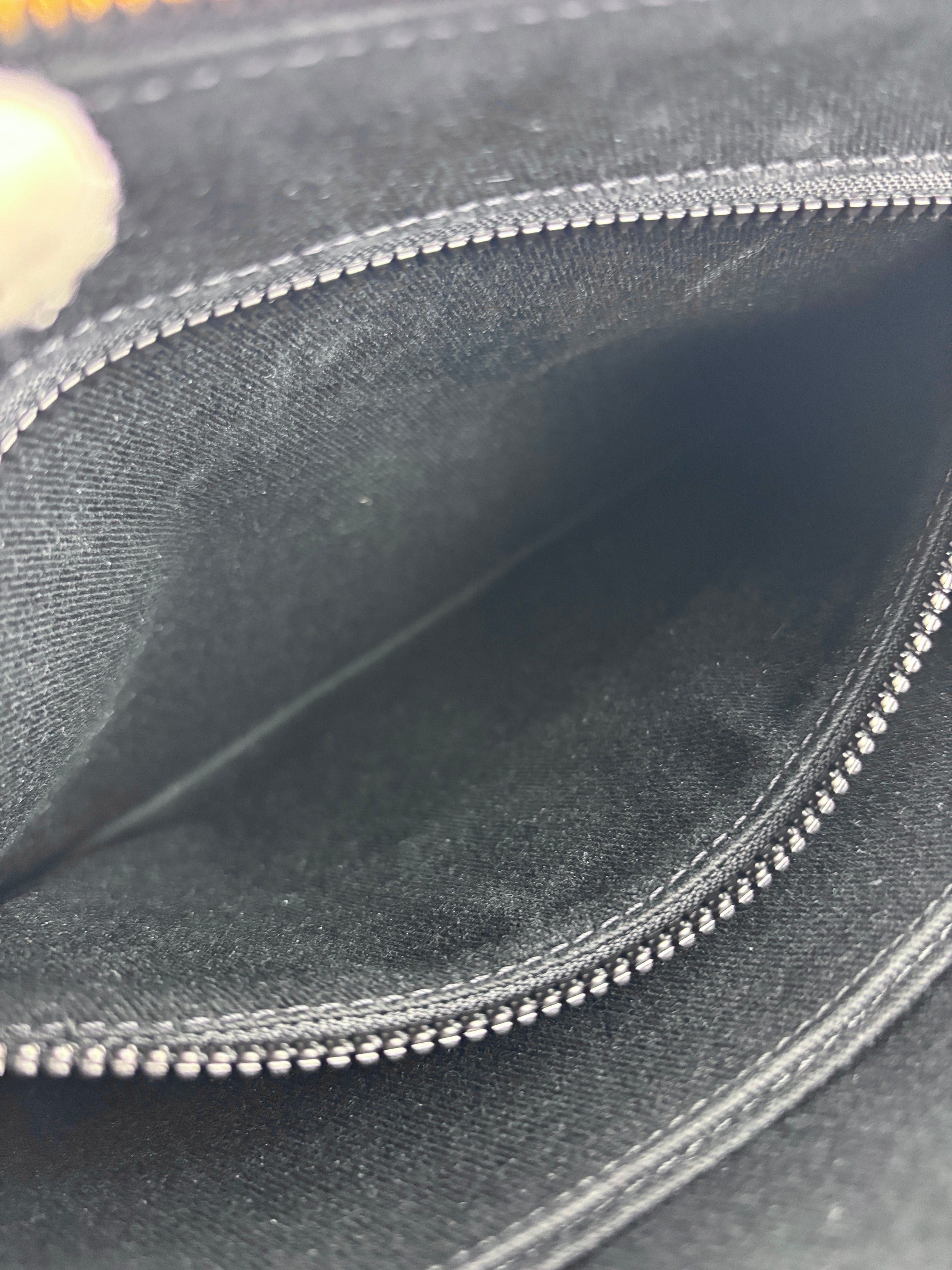 La Medusa Embroidered Leather Clutch in Black