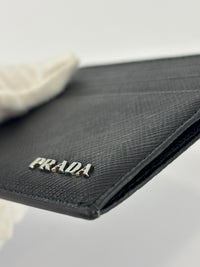 2MC223 Saffiano Leather Nero/Mercuri Card Holder