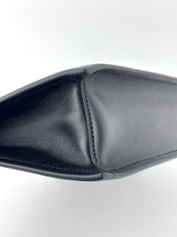 La Medusa Embroidered Leather Clutch in Black