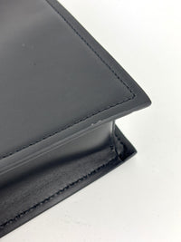 La Medusa Embroidered Leather Clutch in Black