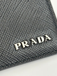 2MC223 Saffiano Leather Nero/Mercuri Card Holder
