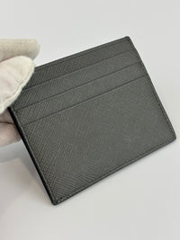 2MC223 Saffiano Leather Nero/Mercuri Card Holder