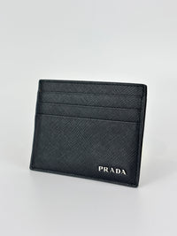 2MC223 Saffiano Leather Nero/Mercuri Card Holder