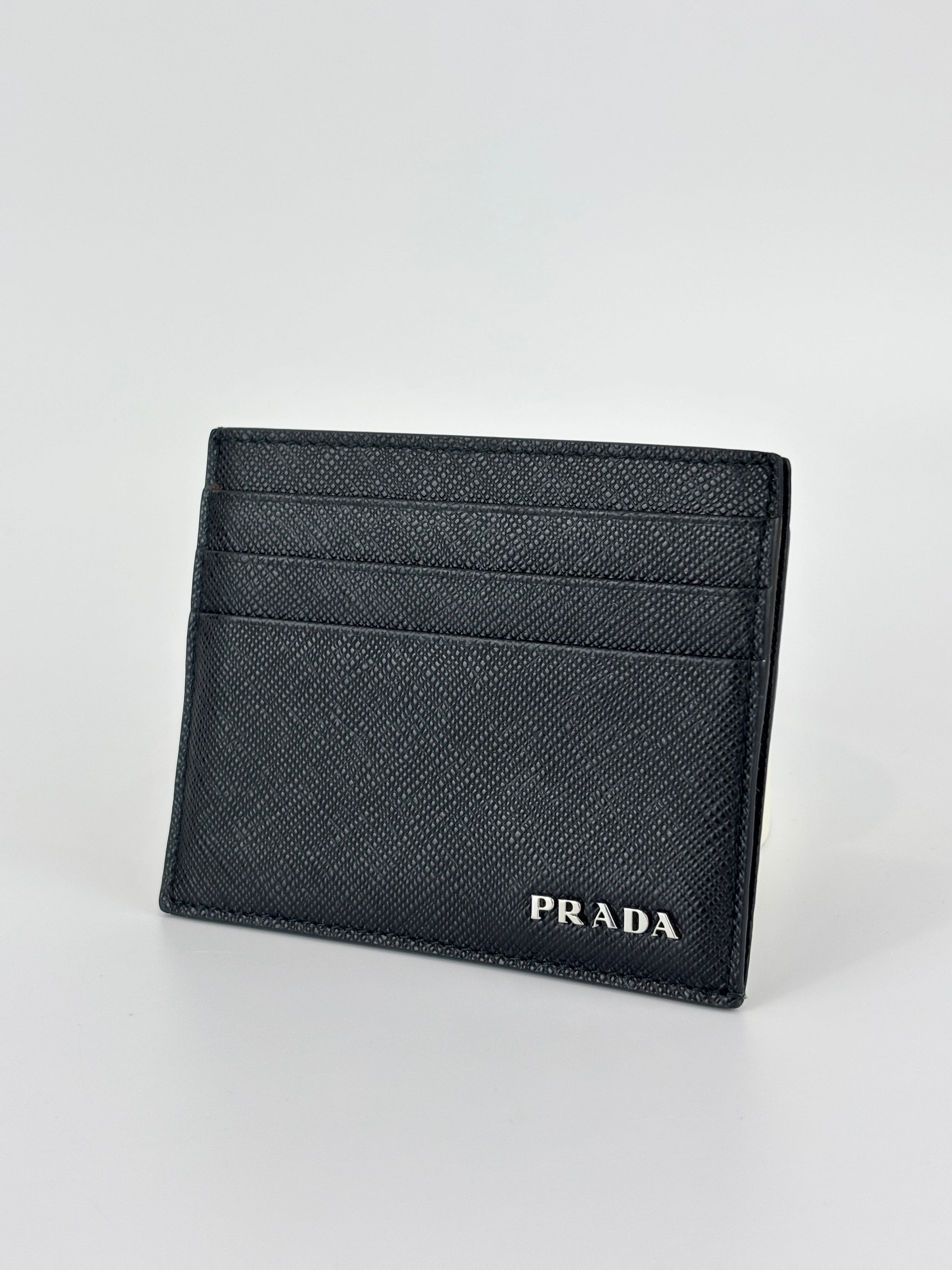 2MC223 Saffiano Leather Nero/Mercuri Card Holder
