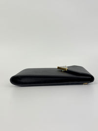 1BP050 Saffiano Lux Black Top Handle Chain Strap Mini Bag