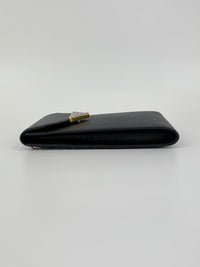 1BP050 Saffiano Lux Black Top Handle Chain Strap Mini Bag