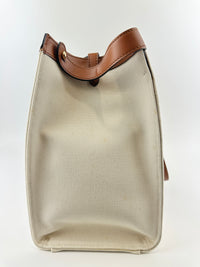 8BH374 Medium Peekaboo X-Tote Cream FF Embroidered Canvas Bag