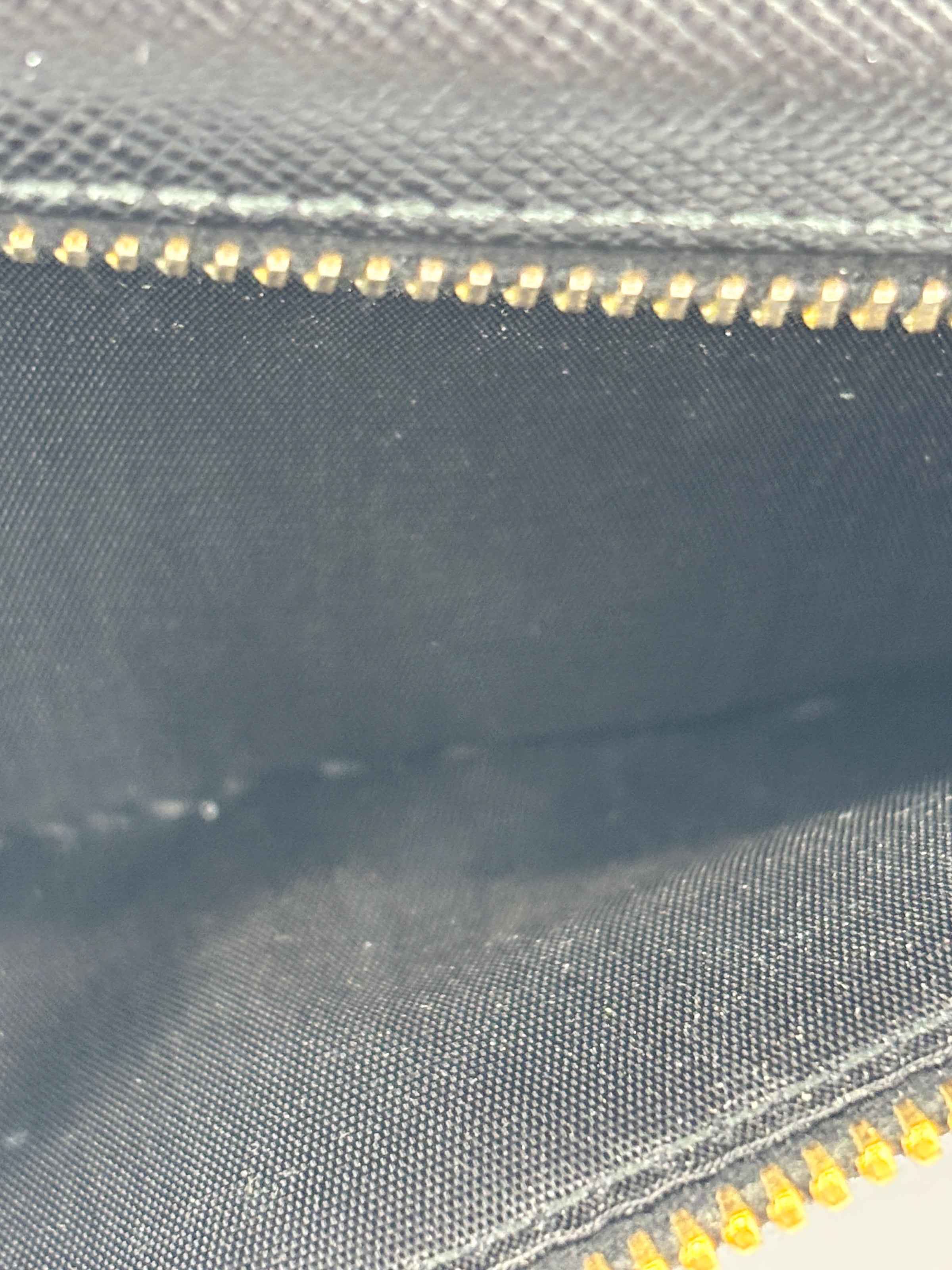 1M1132 Black Saffiano Metal Leather Continental Wallet
