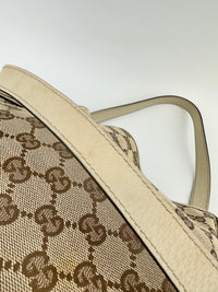 130736 Medium Abbey GG Beige Canvas Tote Bag