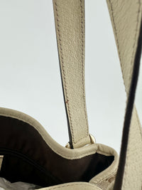 130736 Medium Abbey GG Beige Canvas Tote Bag