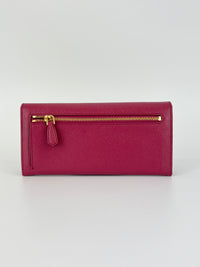 1M1132 Saffiano Fuoco Ibisco Bow Continental Wallet