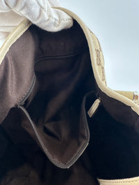 130736 Medium Abbey GG Beige Canvas Tote Bag