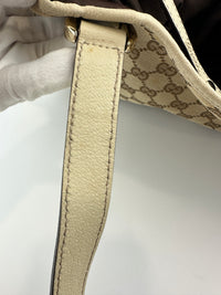 130736 Medium Abbey GG Beige Canvas Tote Bag