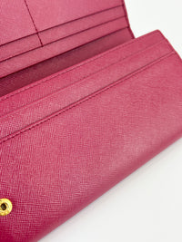 1M1132 Saffiano Fuoco Ibisco Bow Continental Wallet