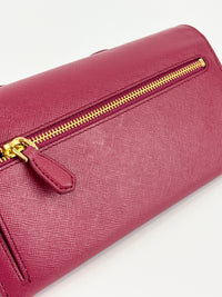 1M1132 Saffiano Fuoco Ibisco Bow Continental Wallet