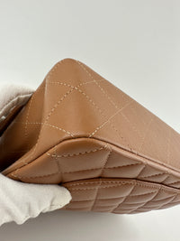 22S Brown/Caramel NB356 Lambskin Small Classic Flap Bag GHW