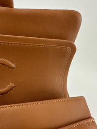 22S Brown/Caramel NB356 Lambskin Small Classic Flap Bag GHW