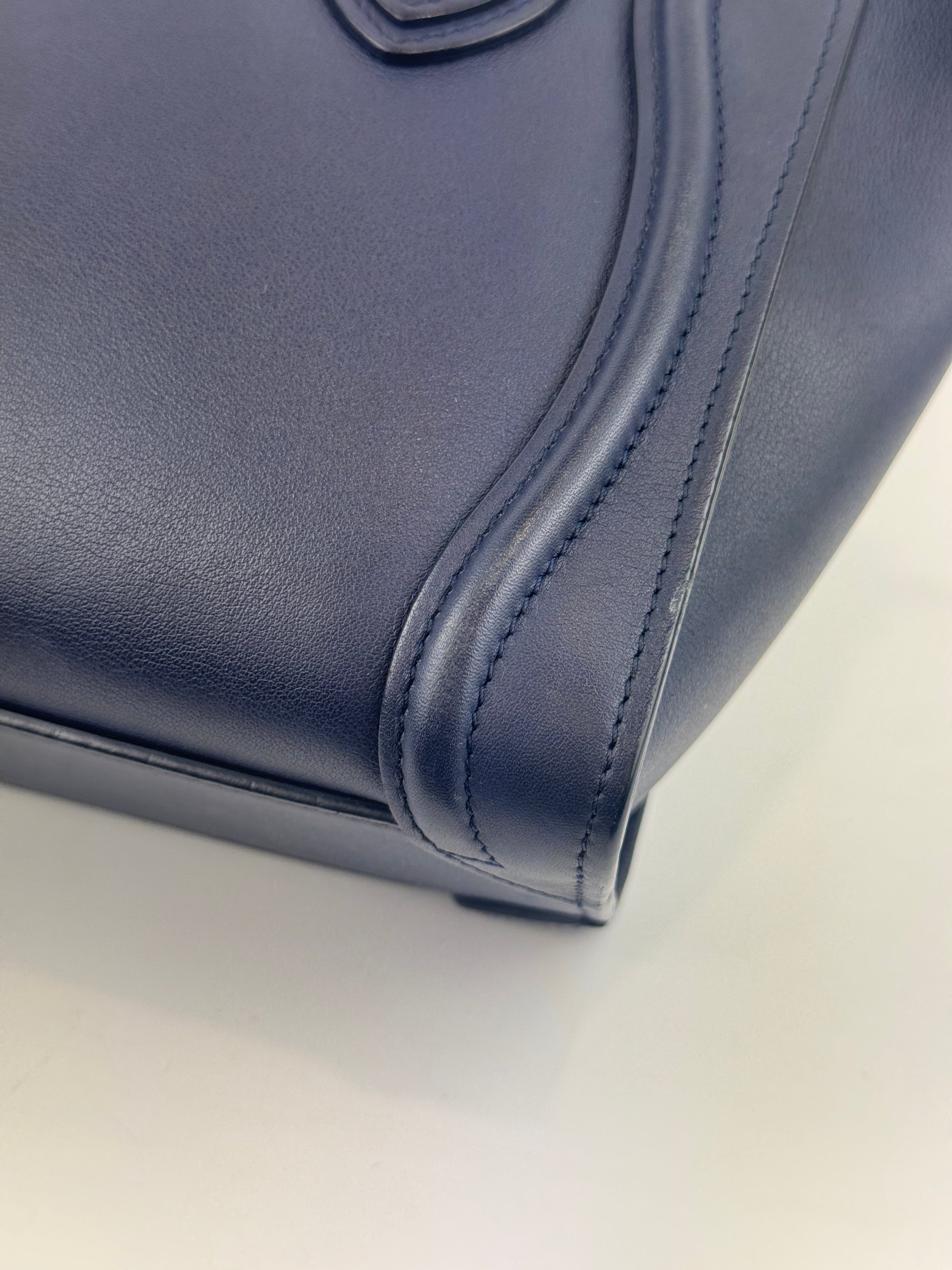 Nano Luggage Navy Smooth Calfskin