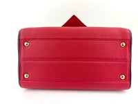 Rubis Leather & Monogram Canvas Double V Bag