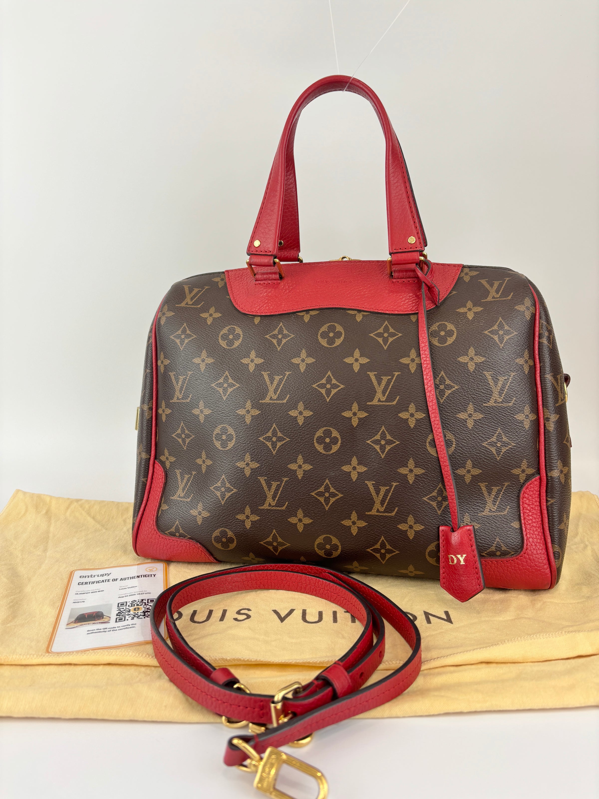 Retiro NM Cerise Monogram Canvas