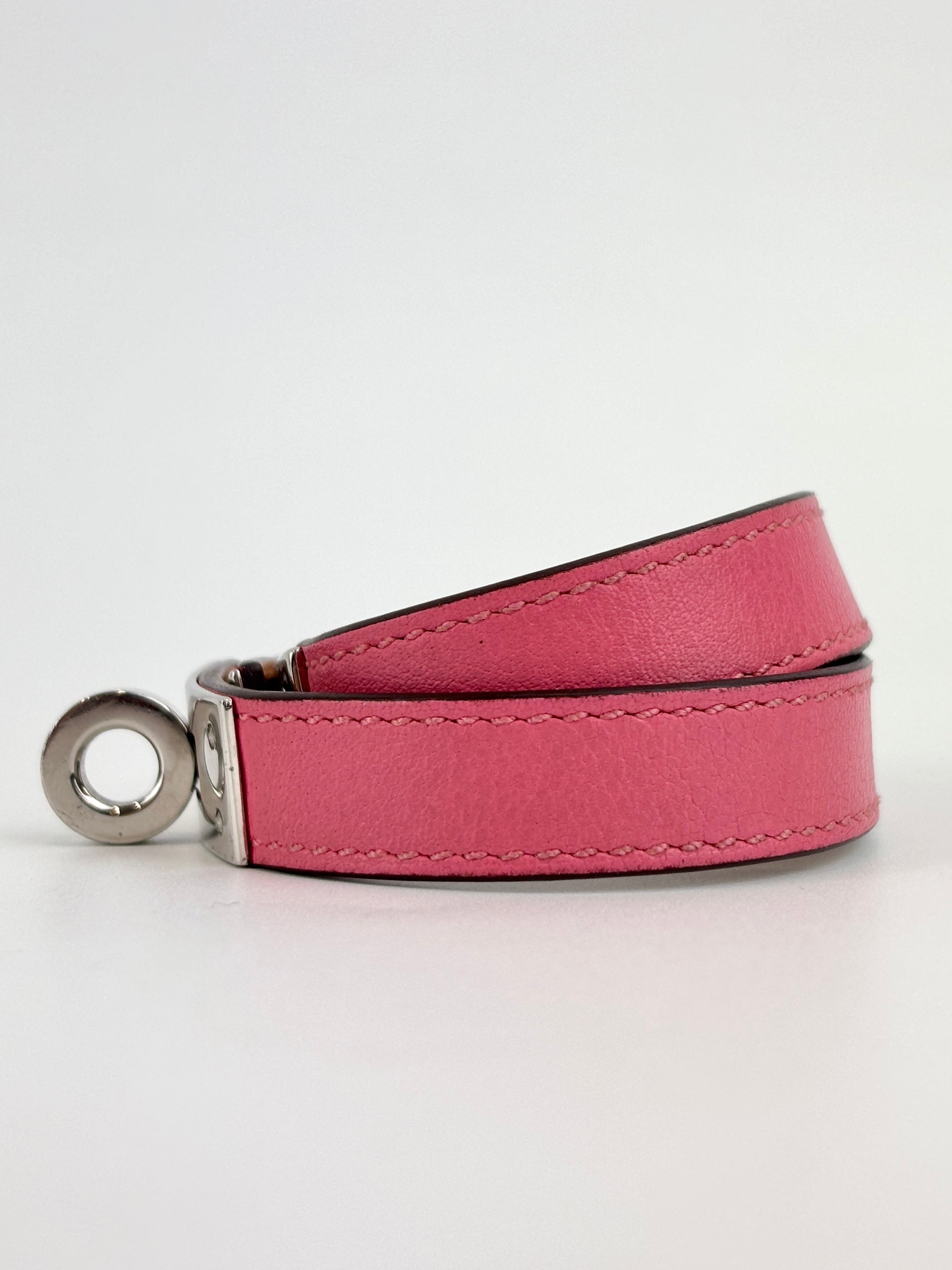 Kelly Double Tour Bracelet Rose Azalee PHW Size XS