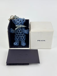 1ARD30 Bear Keychain Beaded Blue - Glampot